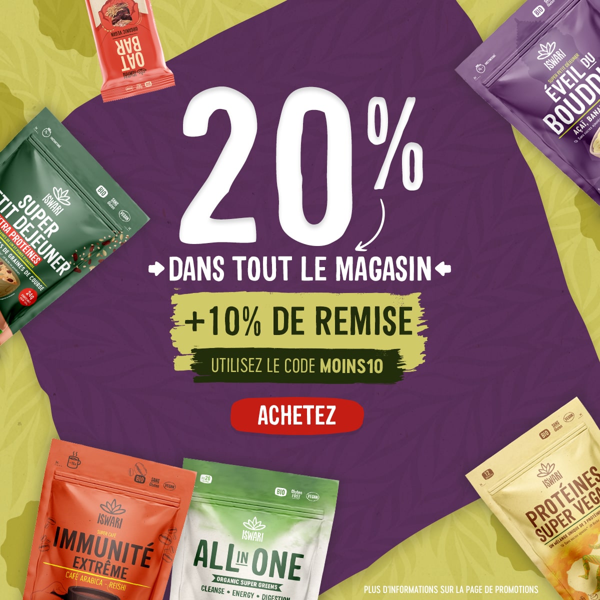 20% de réduction + 10% extra avec le coupon (MOINS10)